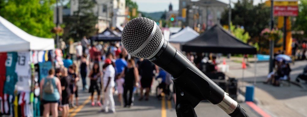 Microphone at Street Festival